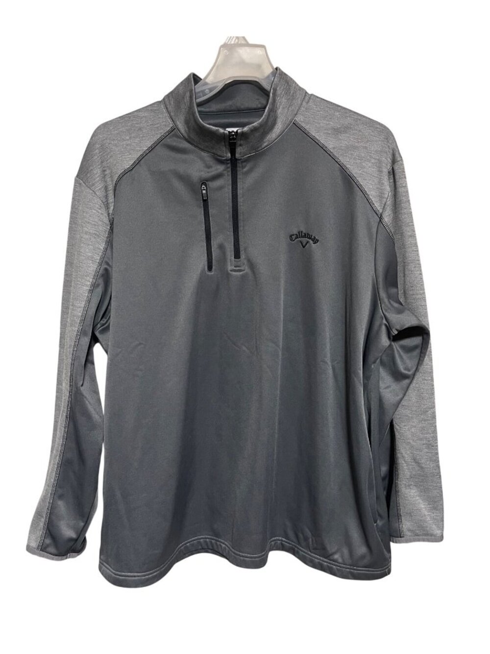 Callaway Mens XXL Gray 1/4 Zip Pullover Golf Jacket Lightweight Performance Wear